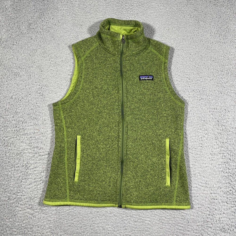 Patagonia Better Sweater Full Zip Vest Sz Small Green Women's EUC
